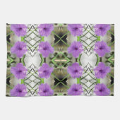 メキシカンペチュニア及び格子細工 キッチンタオル (横)