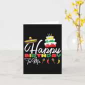 メキシカンホリディソンブレロキュートケーキハッピーバースデー カード (黄色い花)