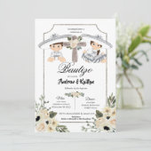 メキシカンホワイトシルバーチャロボーイガールツインバウティゾ 招待状 (スタンド正面)