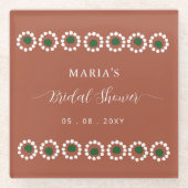 メキシカンボホーバーシャワー ガラスコースター (正面)