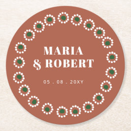 メキシカンボホーバージョ ラウンドペーパーコースター