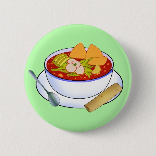 メキシカンポゾールロジョデポロ 缶バッジ (正面)