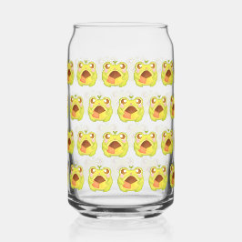 メキシカンポーボロンクッキーを持つかわいいグリーンカエル ガラス缶