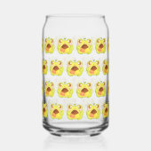 メキシカンポーボロンクッキーを持つかわいいグリーンカエル ガラス缶 (裏面)