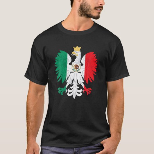 メキシカンポーランド国旗イーグルメキシコポーランドポルスカHer Tシャツ (正面)