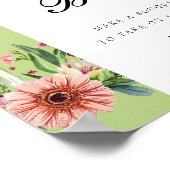 メキシカンマルガリタフラワーバーブライダルシャワー標識 ポスター (角)