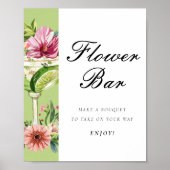 メキシカンマルガリタフラワーバーブライダルシャワー標識 ポスター (正面)