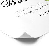 メキシカンマルガリタフラワーバーブライダルシャワー標識 ポスター (角)