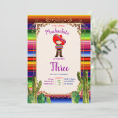 メキシカンムカチトサボテン誕生日招待状 招待状 (スタンド正面)