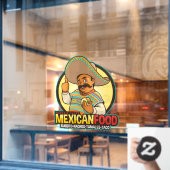 メキシカンレストランの料理をカスタマイズ！新鮮でおいしい ウィンドウサイン (カフェ窓)