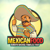 メキシカンレストランの料理をカスタマイズ！新鮮でおいしい ウィンドウサイン (シート3)