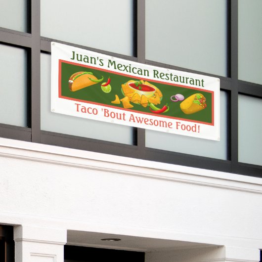 メキシカンレストランカスタム屋外 横断幕 (ビルの外側)