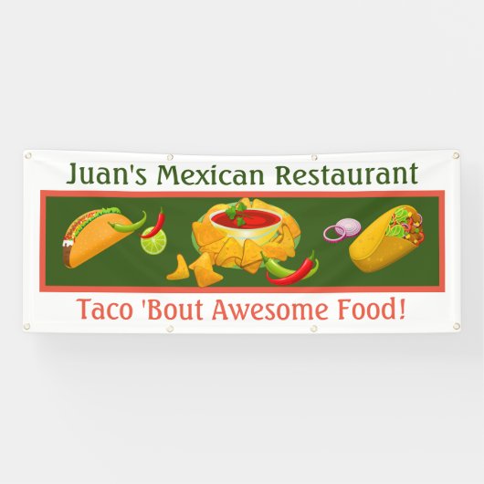 メキシカンレストランカスタム屋外 横断幕 (横)