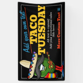 メキシカンレストランフードトラックタコ火曜日 横断幕 (縦)