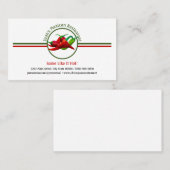 メキシカンレストランホットペッパーのロゴカスタム 名刺 (正面/裏面)