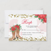 メキシカンレッドローゼミクリンRSVPカード 出欠カード (正面)