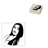 メキシカンレディポートレートメイクアップ美しいアート ラバースタンプ (押印)