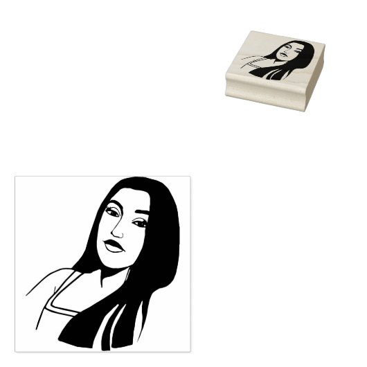 メキシカンレディポートレートメイクアップ美しいアート ラバースタンプ (押印)