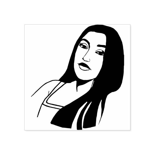 メキシカンレディポートレートメイクアップ美しいアート ラバースタンプ (インプリント)