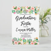 メキシカン卒業パーティーサボテン 招待状 (スタンド正面)