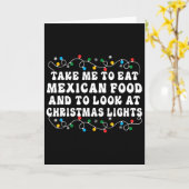 メキシカン料理を食べに連れて行って、クリスマスを眺めたい カード (黄色い花)