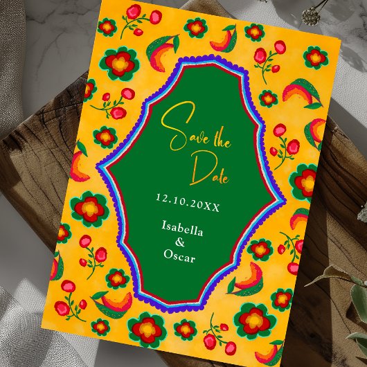 メキシカン結婚イエロー セーブザデート