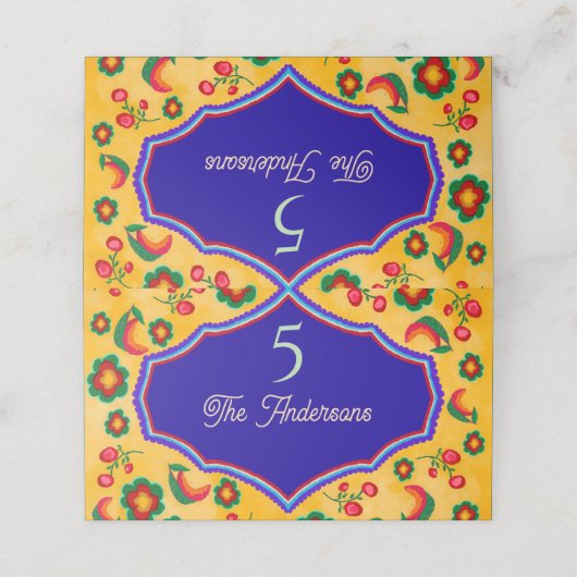 メキシカン結婚イエロー プレイスカード (外部開封)