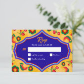 メキシカン結婚イエロー 出欠カード (スタンド正面)