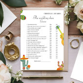 メキシカン結婚サボテンのシューゲームパーティーゲームカード 案内状