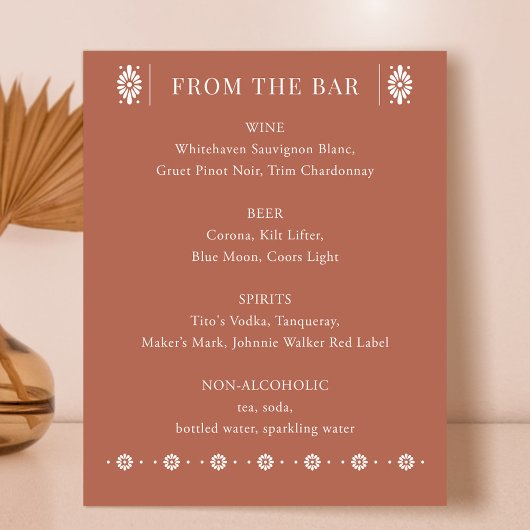 メキシカン結婚ズテラコッタバーサイン 台座サイン