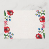 メキシカン カラフル フローラル ボタニカル モダン ウェディング エンクロージャーカード (裏面)