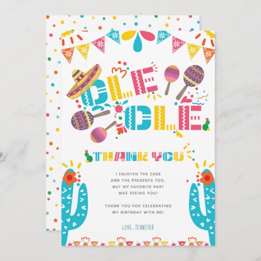 メキシカン サンクス パーティー サボテン カード (正面/裏面)