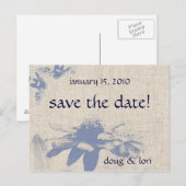 メキシカン・サンフラワーのSave the Date! ポストカード (正面/裏面)