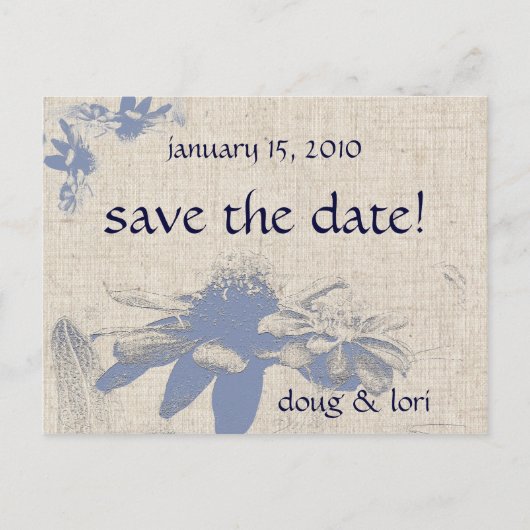 メキシカン・サンフラワーのSave the Date! ポストカード (正面)