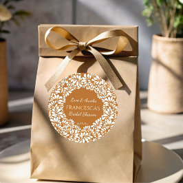 メキシカン タラベラ テラコッタ ウェディング シャワー ギフト ラウンドシール