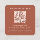 メキシカン テラコッタ QR コード RSVP カード (正面)