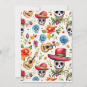 メキシカン・デイ・オブ・ザ・デッド ハロウィン ベイビーシャワー 招待状 (裏面)