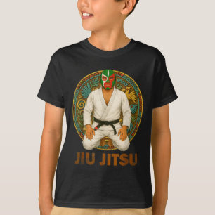 メキシカン ビンテージ スタイル 柔術 ルチャリブレ マスク Tシャツ