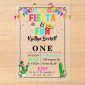 メキシカン フィエスタ 1歳の誕生日 アクリル招待状 (正面)