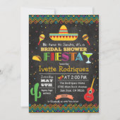 メキシカン・ブライダルシャワー チョーク招待状 Fiesta 招待状 (正面)