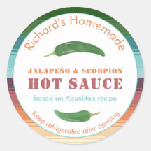 メキシカン ホットソースまたはスパイシーサルサハラペーニョラベル