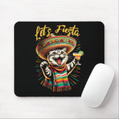メキシカンLet's Fiesta Sombrero Cat Cinco De Mayo Fu マウスパッド (マウス)