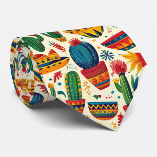 メキシクールコのタイル模様 ネクタイ