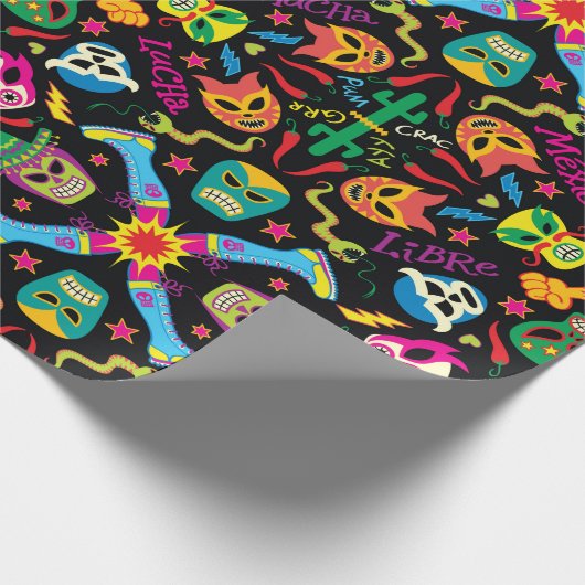 メキシクールコの力士は戦っておもしろいを持つ準備ができている ラッピングペーパー (角)