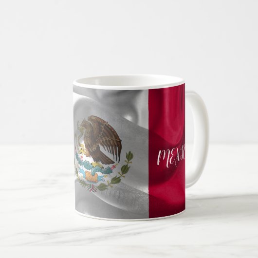 メキシクールコ国旗のデザイン コーヒーマグカップ (正面右)