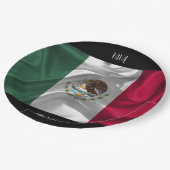 メキシクールコ国旗のデザイン ペーパープレート (アングル)