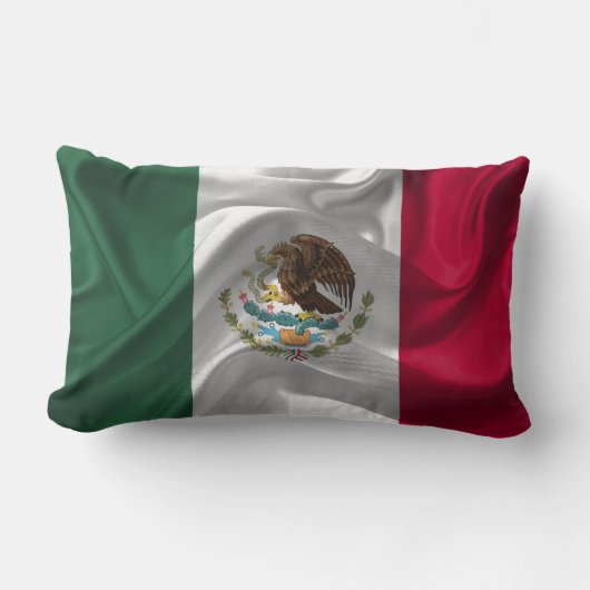 メキシクールコ国旗のデザイン ランバークッション (正面)