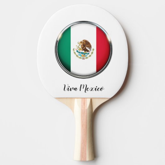 メキシクールコ国旗のデザイン 卓球ラケット (正面)