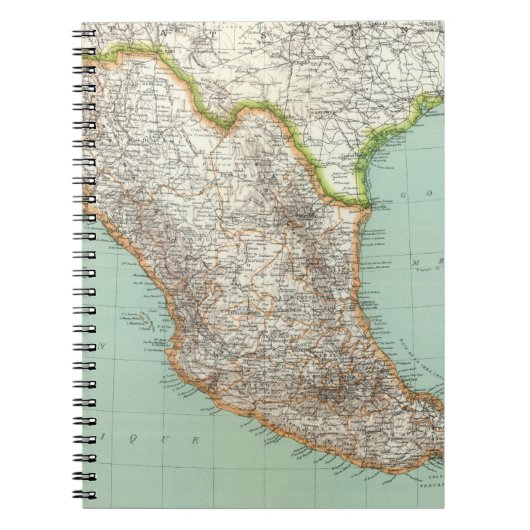 メキシケ-メキシコ地図 ノートブック (正面)