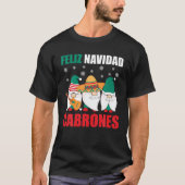 メキシコおもしろいのクリスマス格言フェリズナビダッドカブロ Tシャツ (正面)